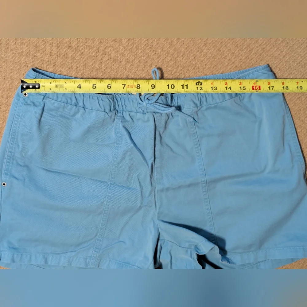 J Crew Blue Tie Waist Cotton Women's Shorts